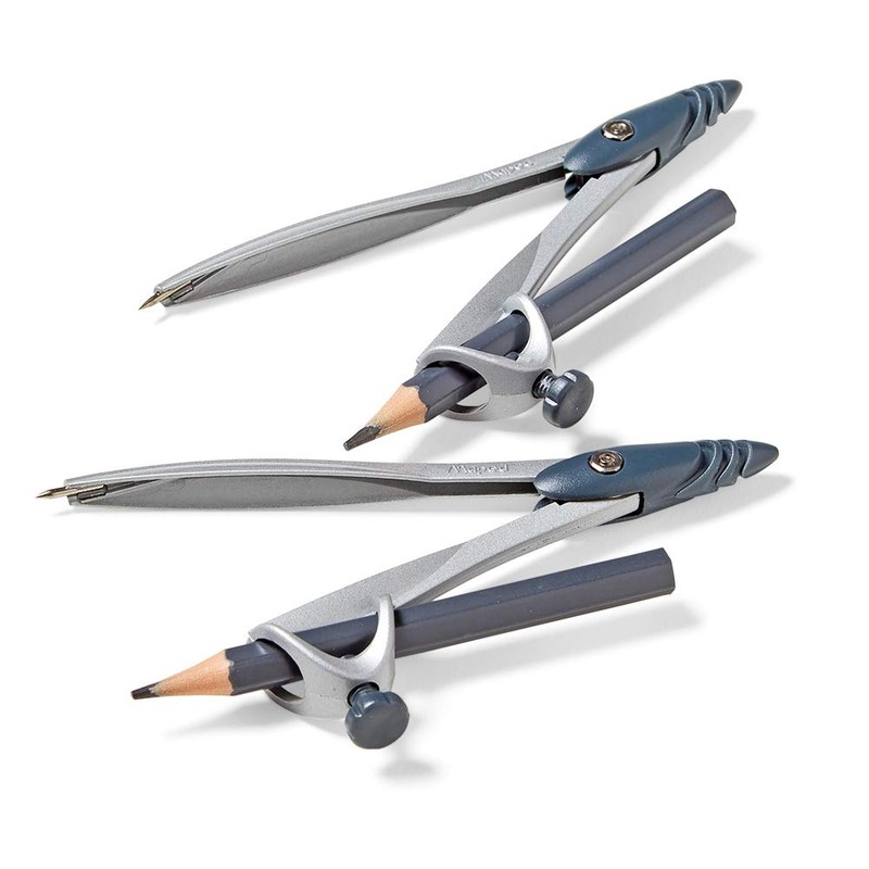 hand2mind Student Math Geometry Compass, Silver, Precision Tool for Geometry,