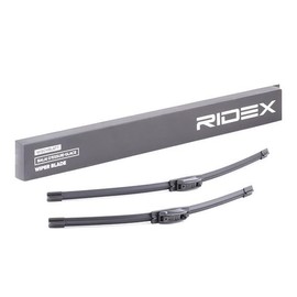 RIDEX Windscreen Wiper Set with Spoiler Front Wiper Blade Design: Flat Bar Wiper Blade, Frameless, Length 1: 600 mm, Length 2: 475 mm, 298W0184
