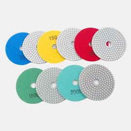 8 Pack 4 Inch Diamond Polishing Pads for Drill Grinder Polisher, 50-6000 Grit Polishing Pad for Granite Marble Concrete Stone Quartz