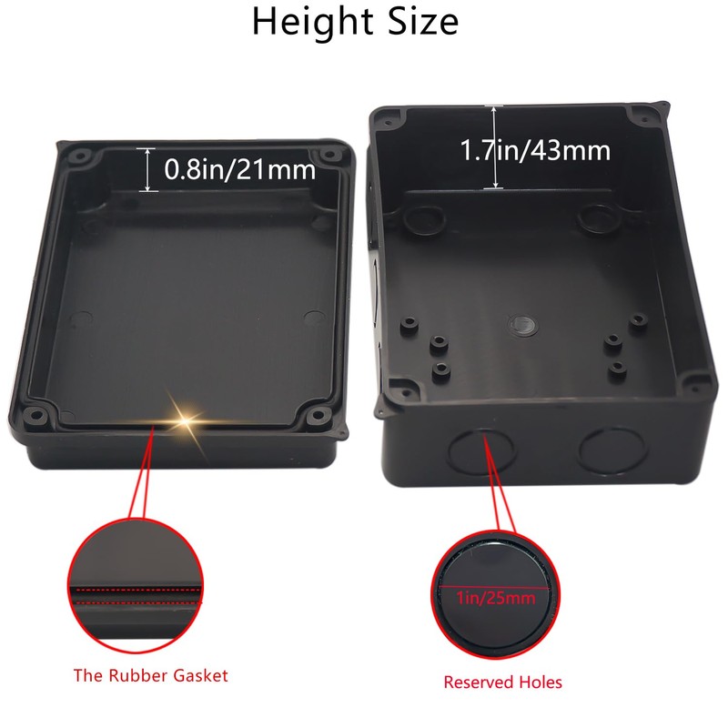 Electrical Box, Outdoor Waterproof Box IP65 Junction Box with Reserved