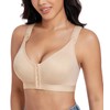 Lemorosy Women's Bra, Without Underwire, Strong Hold, Front Closure, Racerback,