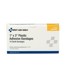 First Aid Only 1-002 1" x 3" Plastic Bandages (Pack of 16)