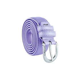 Biagiotti Women's Genuine Leather Thin Belt with Box, Violet 3 cm
