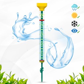 Headwind EZRead 21” Giant Professional Outdoor rain Gauge, USA Made Heavy Duty All Weather Freeze Proof Stake or mountable with Float, Yellow (820-1002YEL)