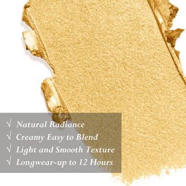 Boobeen Cream Highlighter Stick, Highlighter Makeup Stick for Face and Body, Shimmer Bronzer Stick Glow Face Illuminator Highlight Contouring Stick Long-lasting