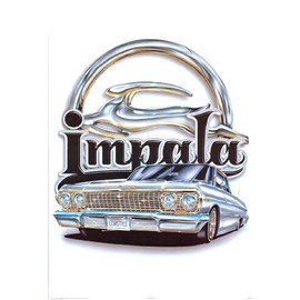 Impala Logo 8" x 10" Lowrider Poster Print