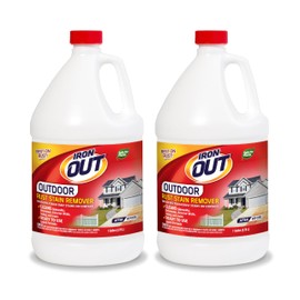 Iron OUT Liquid Rust Stain Remover, Pre-mixed, Quickly Removes Rust Stains from Concrete, Vinyl and Other Outdoor Surfaces, No Scrubbing, Safe to Use, 1 Gallon, 2 Pack