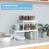 2 Pack Kitchen Cabinet Organizer Shelf, Stackable Expandable Shelves Organizers
