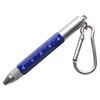 Compact Multi-Function Pen Palm-Size Carabiner Ring Keychain Ballpoint Stylus Touch