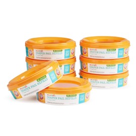 Munchkin Munchkin? Arm & Hammer Diaper Pail Refill Rings, Holds up to 2,176 Newborn Diapers, 8 Pack