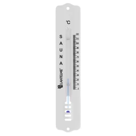 Lantelme Metal Sauna Thermometer 20 cm - Temperature Display up to 120°C - Analogue Sauna Thermometer Painted White - Accessories for Wellness, Relaxation and Saunas