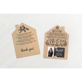 Set of Your Referrals Make My Business Bloom Real Estate Agent Mailers Greeting Cards - Real Estate With Envelopes Included - Designed for Real Estate Agents - Pack of 10 - KRAFT - M30-M001