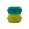 Tupperware To Go Mini-Twin Lunch Box Light Turquoise and Yellow