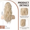 FLUFYMOOZ Ponytail Extension, 18 Inch Claw Clip Ponytail Extension, Wavy