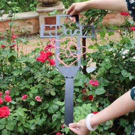 23.6 × 11.4 Inches Extra Large Dad Grave Decorations for Cemetery, Metal Cross Garden Yard Stake Graves Marker Decorations, Cemetery Memorial Cross Stake for Dad, Memorial Signs Marker for Dad Grave