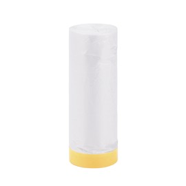 HOPESPANNER Pre-Taped Masking Film Plastic Cover PE Film Masking Paper 1 Pc 1900x150cm / 62.34ftx59.06" White Yellow