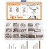 ISPINNER 220pcs Roll Pin Set, Stainless Steel Slotted Spring Pin