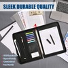 Sbrinnaliao 3-Ring Padfolio Portfolio Binder Organizer,PU Leather Folder Binder Business