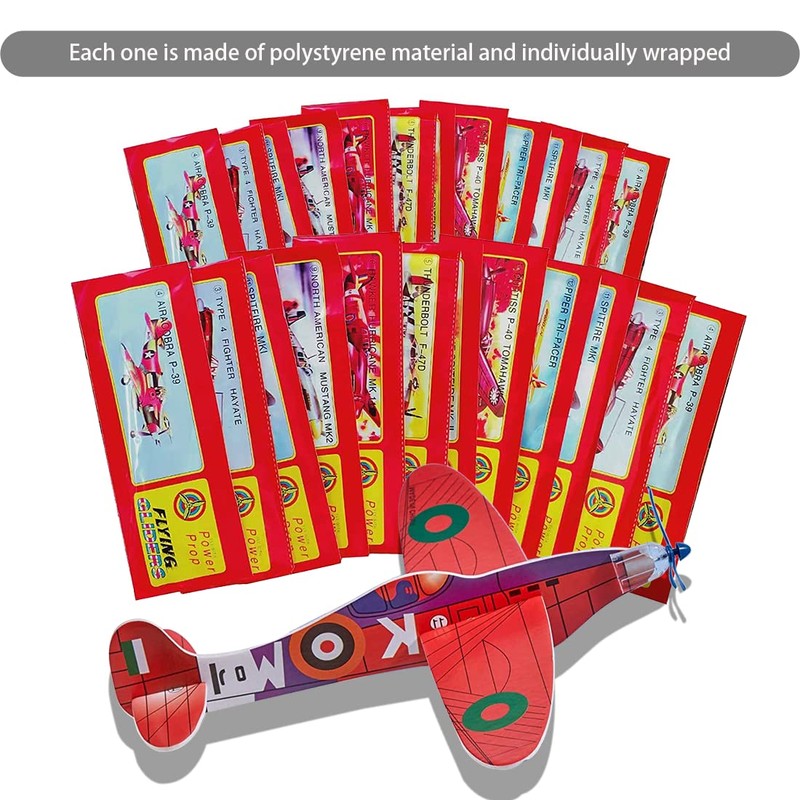 HONGECB Glider Planes Set, Polystyrene Flyer Set, Individually Packaged Polystyrene