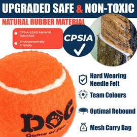 AMA SPORT Tennis Balls for Dogs 12 Pack 2.5" Multi Colors Dog Tennis Balls for Puppy Small Medium Dog Toys, Designed for Dogs Floating Water-Hunting Fetch Fun Playing Daily Exercise Mid-air Catching