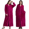 Oksun Womens Plus Size Fleece Dressing Gown Soft Bathrobe Full