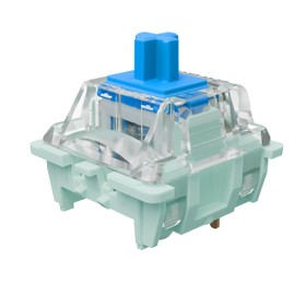 DRAOZA Kutethy X GATERON JAED Series 3.0 Interruptor azul, 60gf doble resorte, interruptores de clic RGB prelubricados de 3 pines para teclado mecánico MX Gaming (72 piezas, azul)