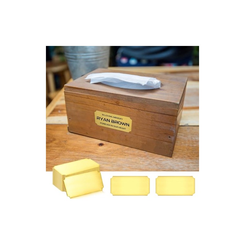Therwen - 30 placas de identificación con grabado láser de