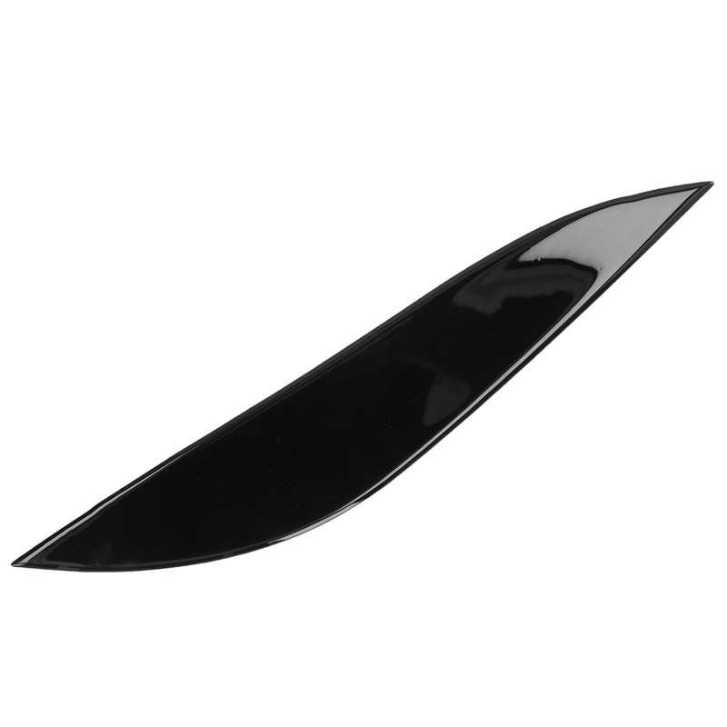 Front Headlight Eyebrow Eye Lid Cover Trim Piano Black Replacement
