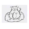 'Fat Cat on Pillow' Temporary Tattoo - Water Resistant, Skin-Safe,