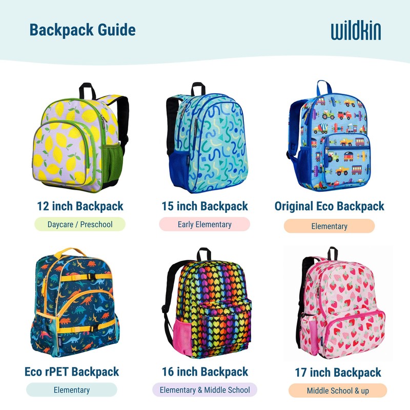 Wildkin 15-inch Kids Backpack – Durable, Padded, Adjustable for School