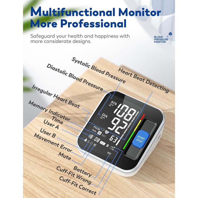 Blood Pressure Monitors for Home Use Upper Arm, Accurate Cuff