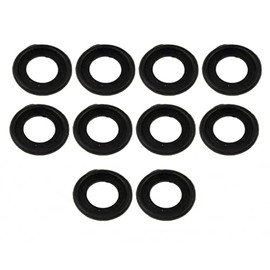 KarParts360 For Chevy Silverado 5500 HD/6500 HD 2019 2020 2021 2022 Engine Oil Drain Plug Gasket | 0.448 inches Inside Diameter | 0.811 inches Outside Diameter | 2.59 millimeters Thickness | 10-Pieces
