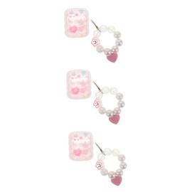 Operitacx 3 Stück Schutzhülle für Sternenmuster Perlenanhänger Dekorative Praktische Ohrhörerhülle Kompatibel Stoßfest für Damen Outdoor Nutzung