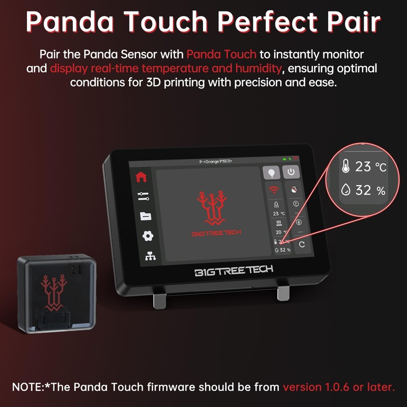 BIGTREETECH Panda Sense 3D Printer Temperature Humidity Sensor, Support Magnetic