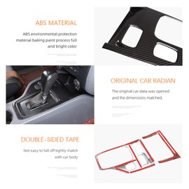 DIYUCAR ABS Plastic Car Interior Center Console Gear Shift Panel Cover Trim for Ford Ranger Wildtrak 2015-2021 Auto Accessories (Carbon Fiber)