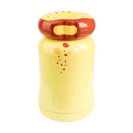 Emartbuy 260 ml Leakproof Doughnut Stainless Steel Vacuum Insulated Hot & Cold Flask Water Bottle Kids Cute Cool - Yellow