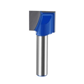 sourcing map 18mm Dia 8mm Shank Bottom Cleaning Router Bit, 2 Flutes Carbide Tipped Cutter Uncoated for Woodworking
