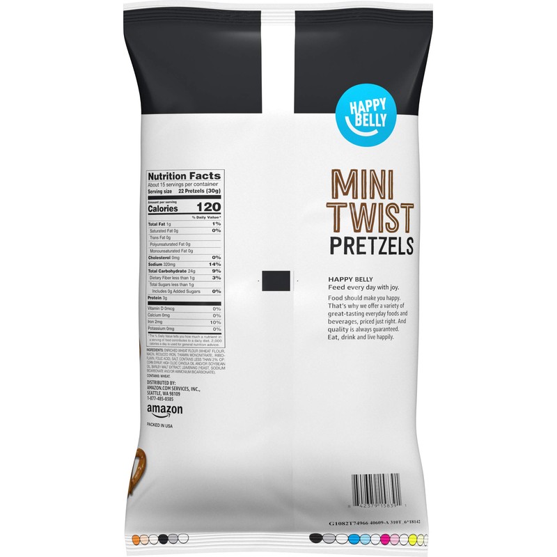 Happy Belly Pretzels, Mini Twist, 16oz