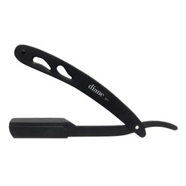 Diane Professional Straight Edge Shaving Razor, Black, 0.15 lb