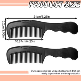 MOLZINY Pack of 2 Dandruff Comb Scalp Comb Hair Comb for Dandruff Hollow Tooth Head Cleaning Scalp Care Dandruff Comb Fine Tooth Tail Comb Massage Hair Comb Dandruff Comb for Women Men