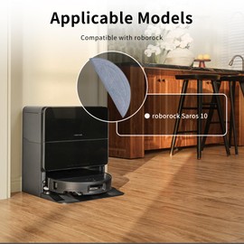 Rrochio Rrochio Saugroboter Zubeh?r f1r roborock Saros 10, Wischmopp f1r Roboterstaubsauger Wischt1cher Ersatzteile Mopptuch Reinigungstuch Auswaschbarer