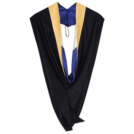GraduationMall Unisex Deluxe Bachelor Graduation Hood (GoldRoyalWhite)