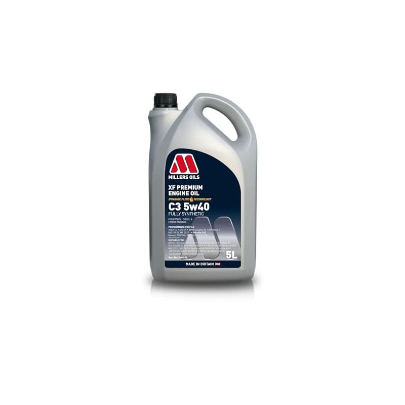 XF Premium C3 5w40 Fully Synthetic Motor Oil, 5 liters