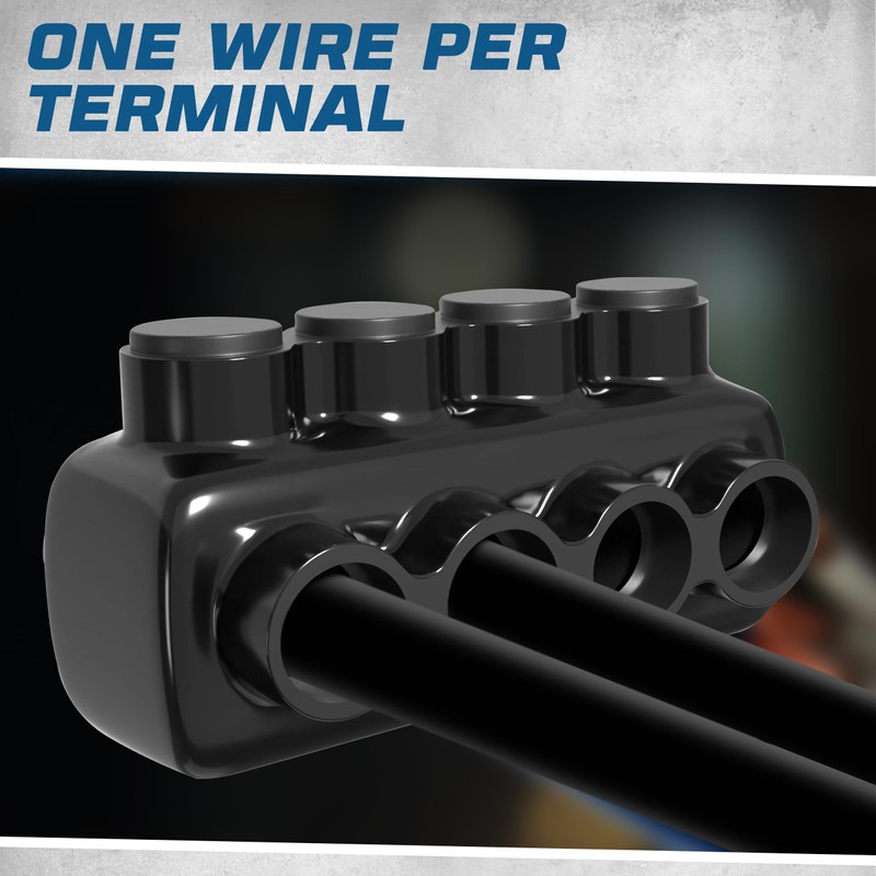 OHLECTRIC Insulated Wire Connector 4 Port Single Side Entry for