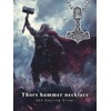 Cargari Thor Hammer Necklace Sterling Silver Mjolnir Pendant Viking Runes