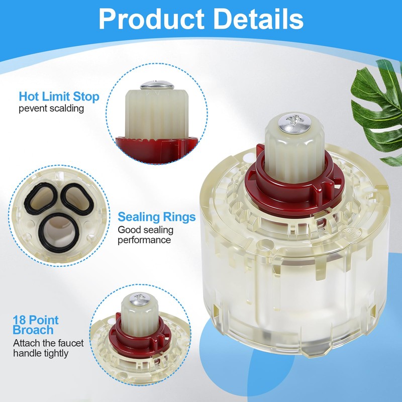 A954.4400070A Pressure Balance Cartridge Replacement, Compatible with American Standard R110/R115,