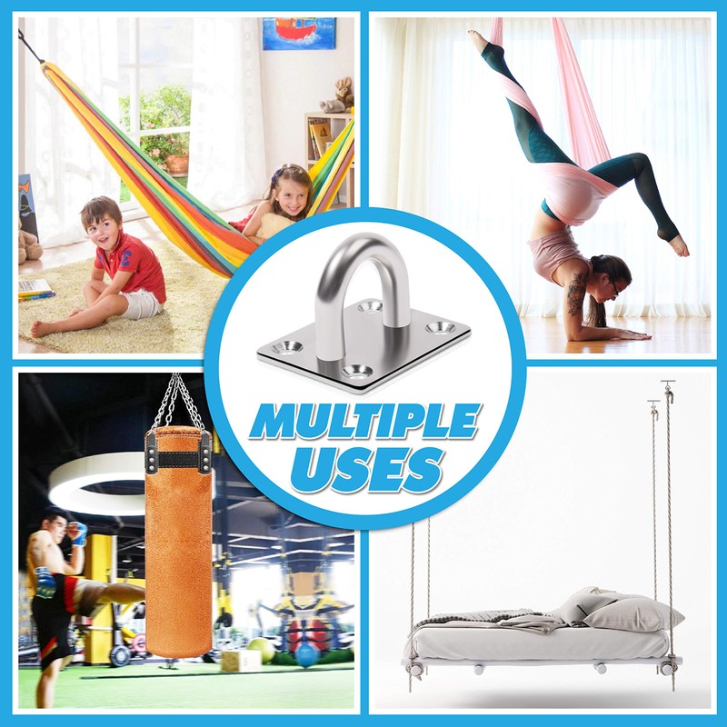 PAMAZY 4 PCS M6 Premium Heavy Duty Square Stainless Steel