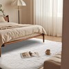White Rugs for Bedroom 5x7 ft - Ultra Soft Faux