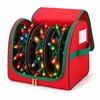 Christmas Lights Storage Bag with U-Shaped Zipper, Oxford Fabric Holiday