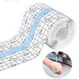 Waterproof Plaster, 10 cm x 10 m Shower Plaster, Waterproof, Transparent Bandage, Shower Plaster Plaster Roll, Tattoo Film, Transparent, Tattoo Plaster, Waterproof for Sports Showers